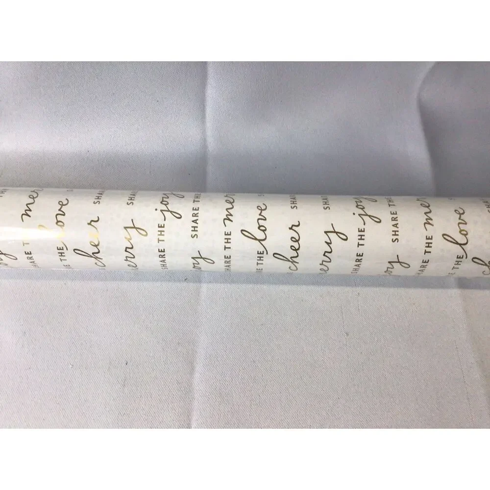 Hallmark Reversible White and Gold Wrapping Paper 2 Jumbo Rolls
